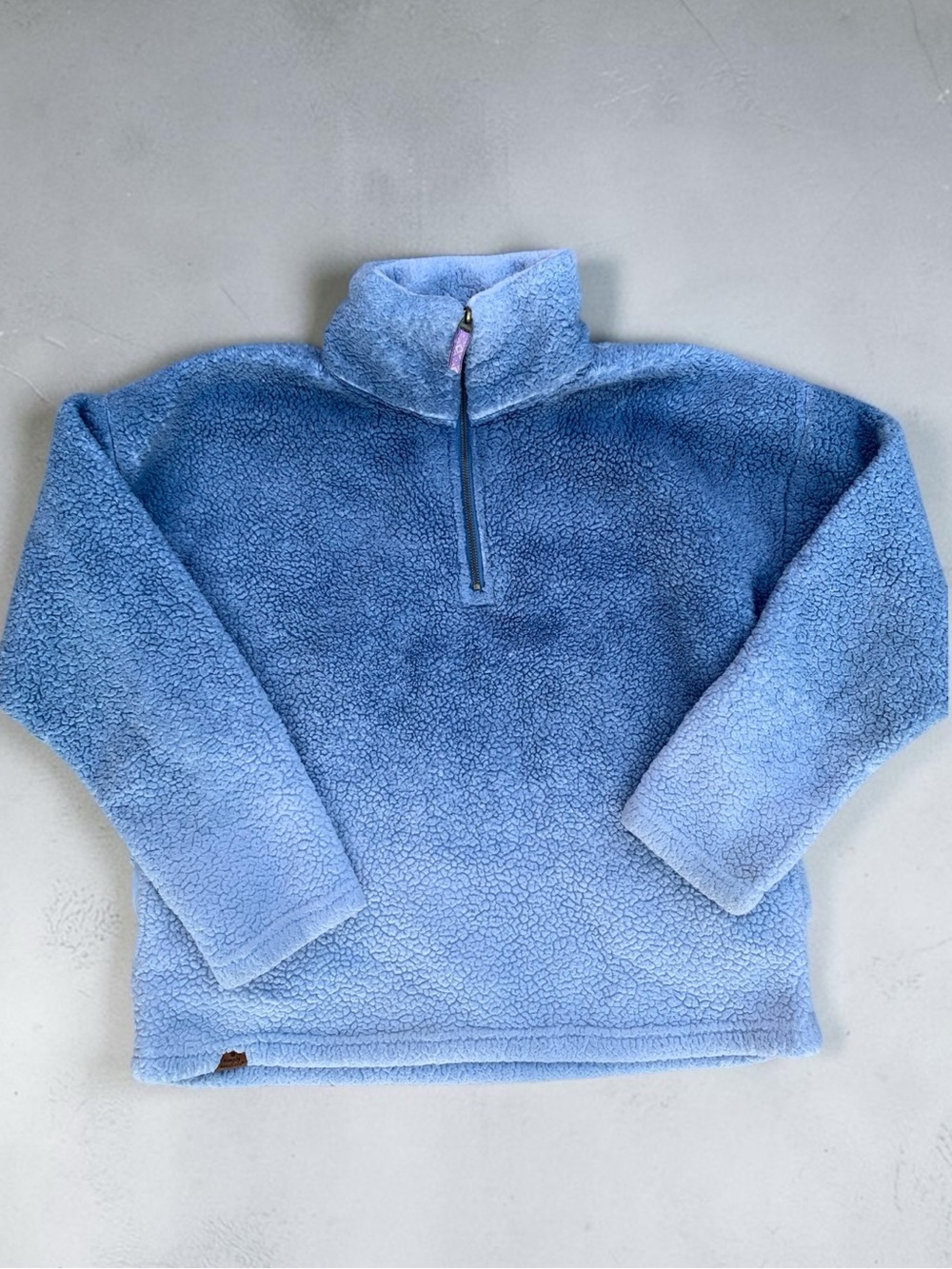 Simply Southern Blue Ombré Fleece Pullover Sweater XL